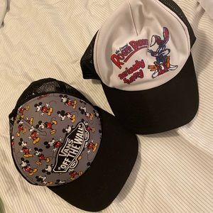 Vintage hat lot Mickey Mouse  and roger rabbit